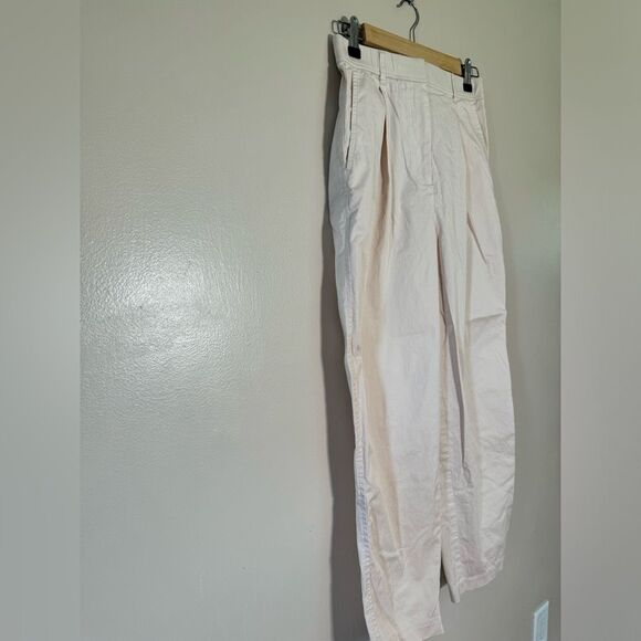 SALE! Peach J. Crew Pleated Straight Leg Pants Size 2 EUC - Picture 3 of 6